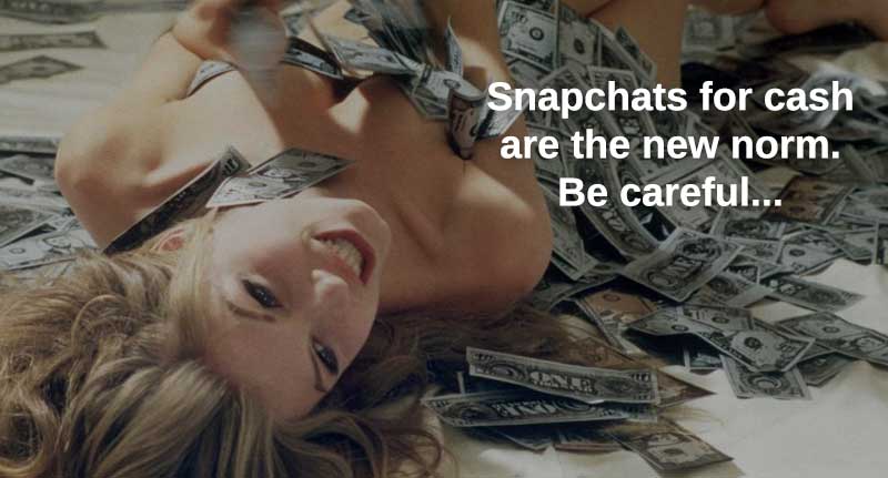 Snapchats for cash scam