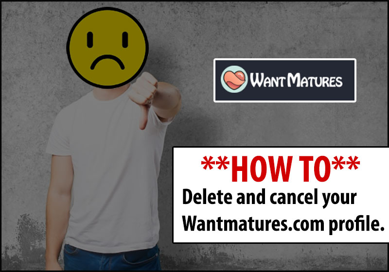 delete wantmatures.com profile